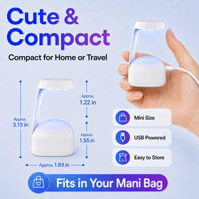beetles Mini UV Light compact design on manicure desk