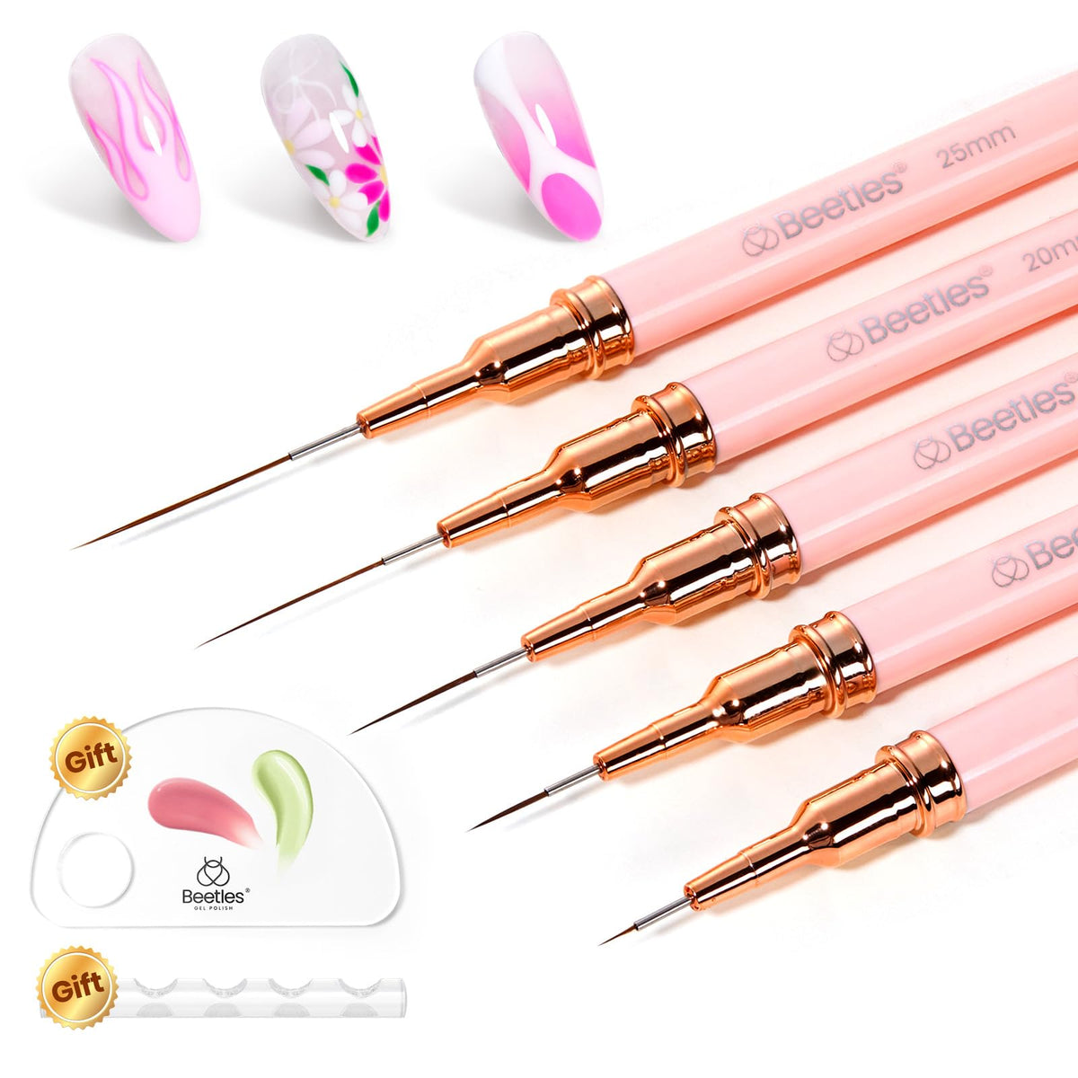 beetles nail art brush set packaging
