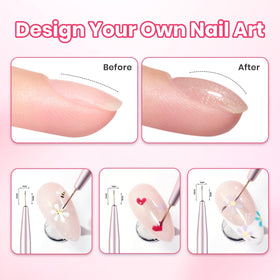 beetles Nail Art Brush with protective pen cap