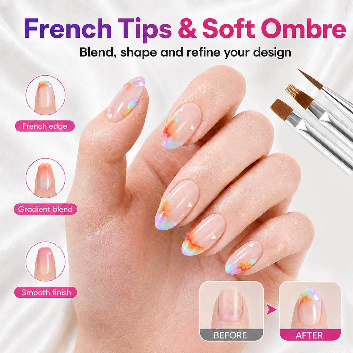 beetles Nail Art Brushes demonstrating dot painting techniques