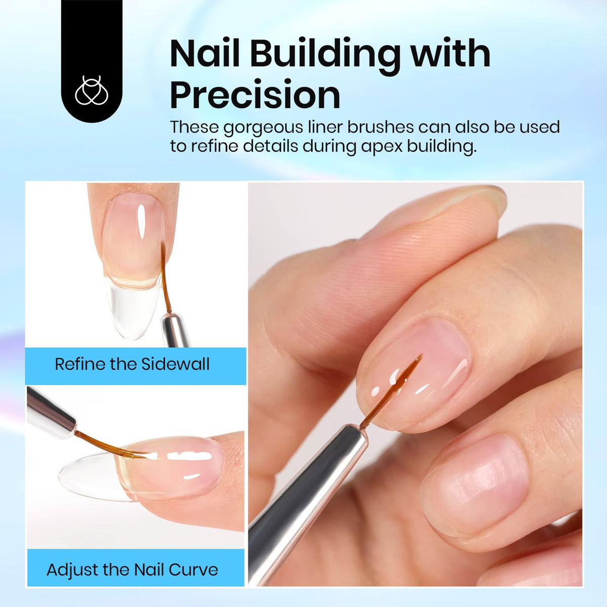 beetles nail art brushes set in packaging