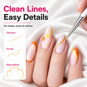 beetles Nail Art Brushes with Bow knot stickers and Rhinestones