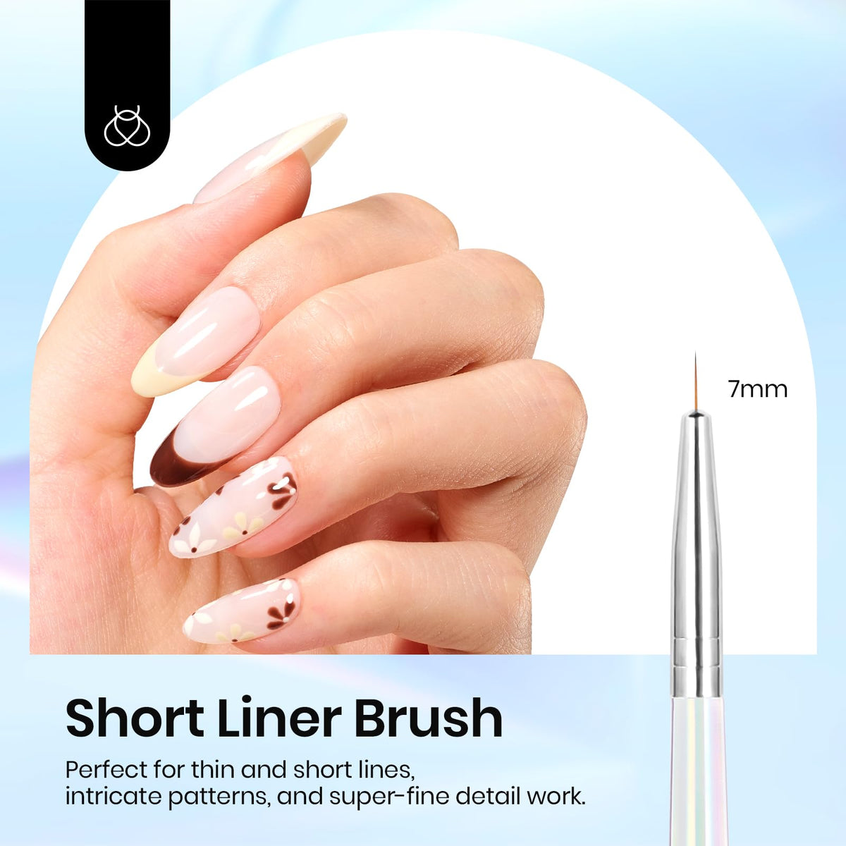 beetles nail art brushes with ergonomic crystal handles