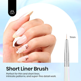 beetles nail art brushes with ergonomic crystal handles