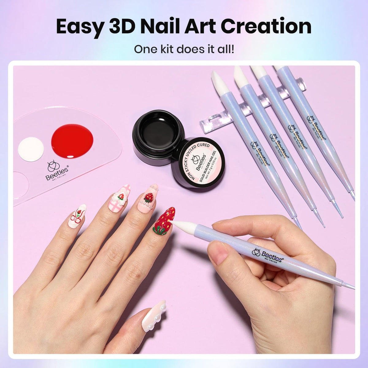beetles Nail Art Dotting Tool with dual-ended design