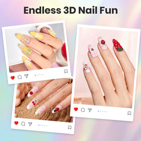 beetles Nail Art Dotting Tools set in use for nail design