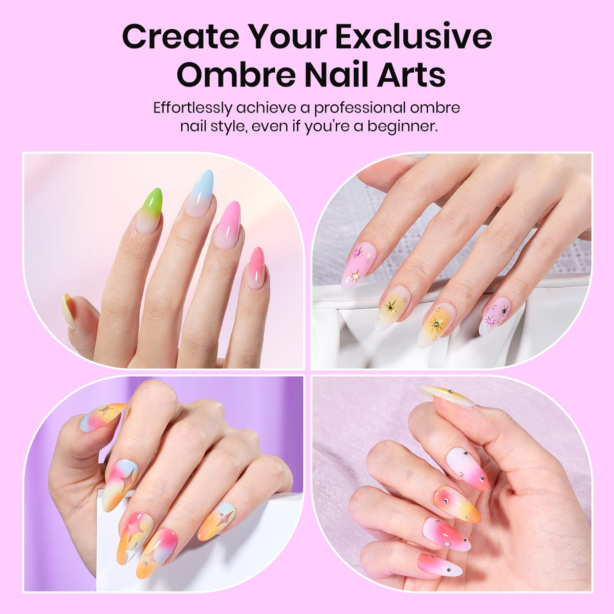 beetles nail art sponge demonstrating gradient effect