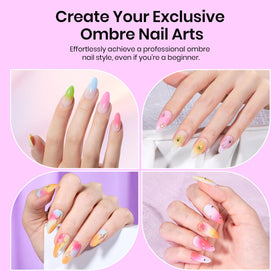 beetles nail art sponge demonstrating gradient effect