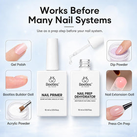 beetles Nail Dehydrator and Primer Set on a nail art table