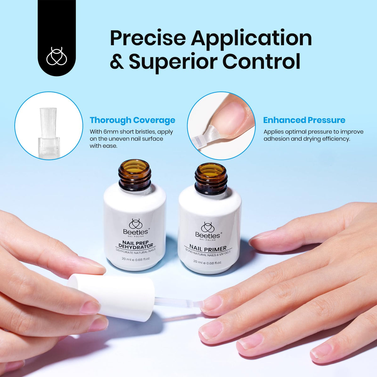 beetles Nail Dehydrator and Primer Set with brush