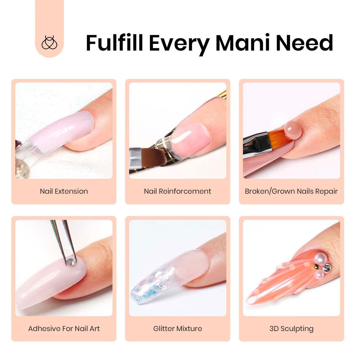Beetles Nail Extension Gel in use for creating nail art