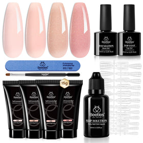 Beetles Nail Extension Gel Kit packaging with 4 colours