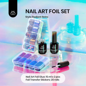 beetles Nail Foil Art Kit packaging and contents