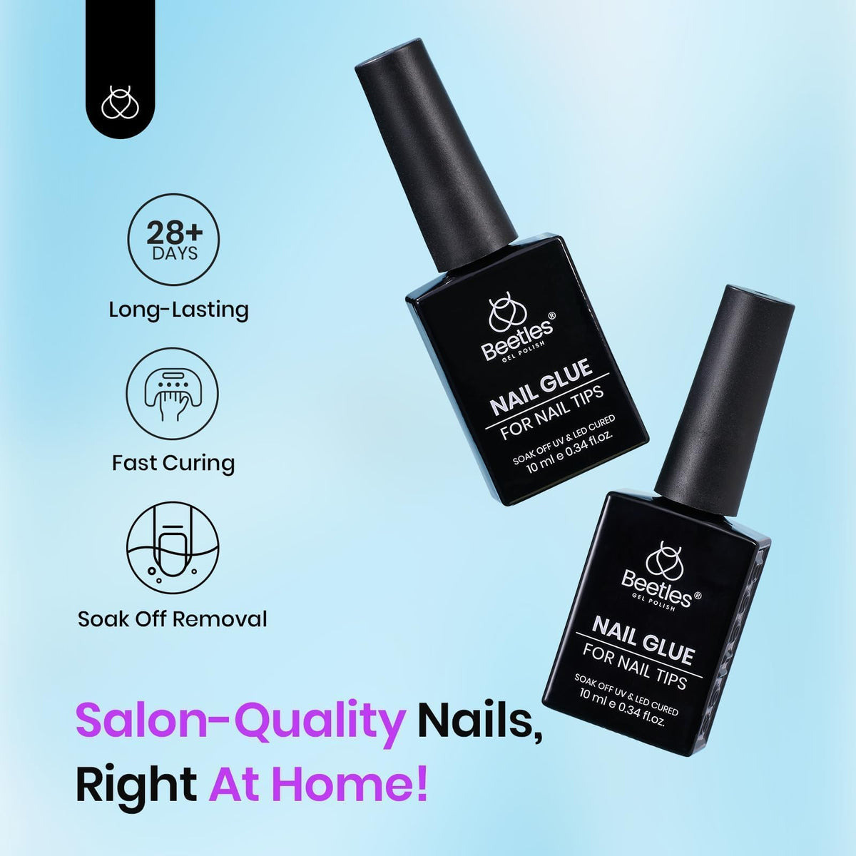 Beetles Nail Glue brush applicator close-up