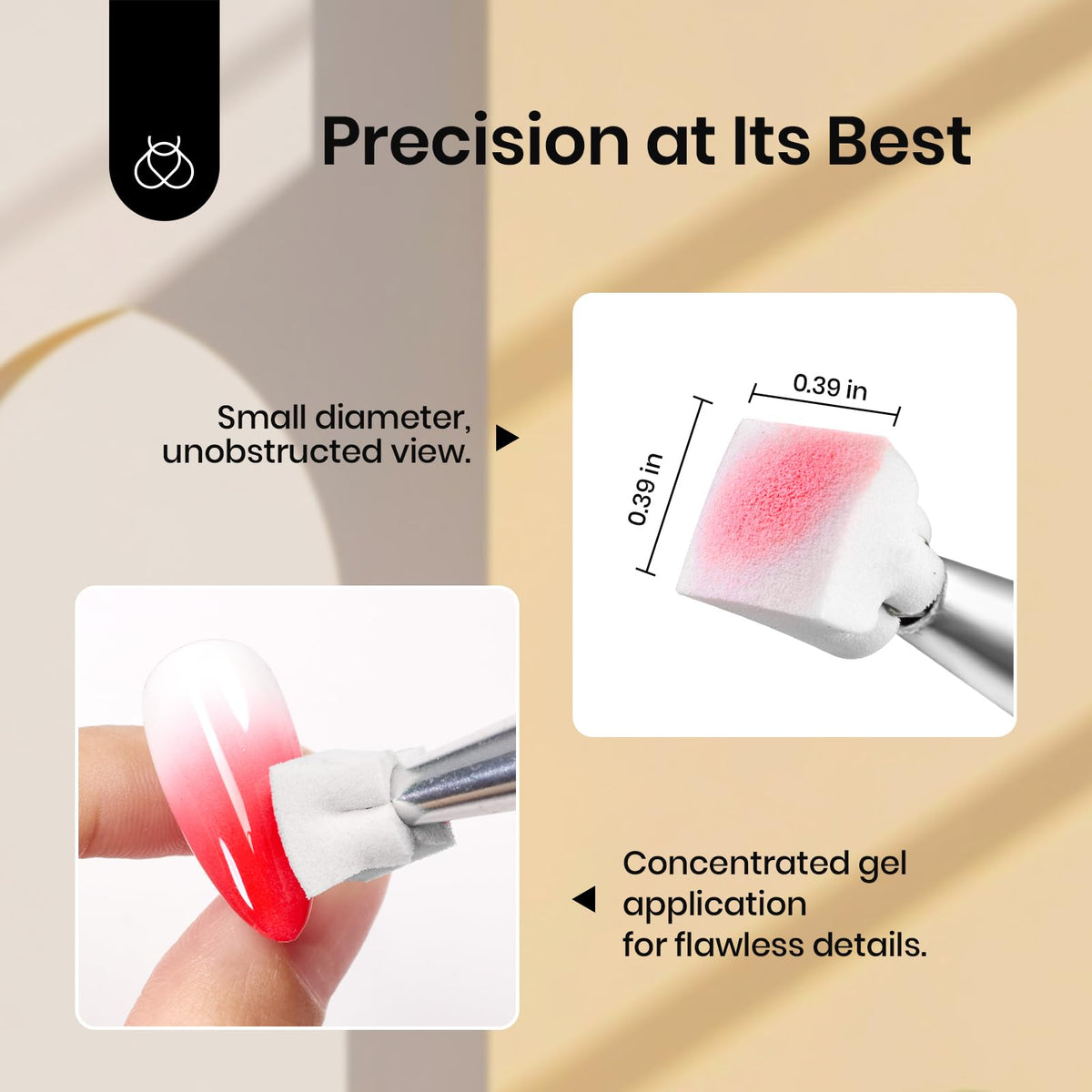 beetles Nail Sponges demonstrating ombre nail application