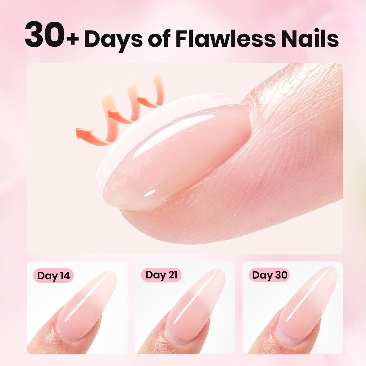 beetles nail tips and hard gel in use