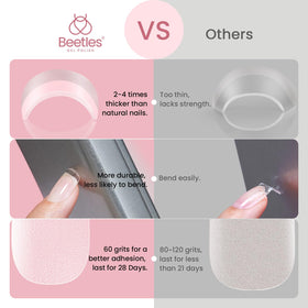 beetles nail tips in use during a manicure