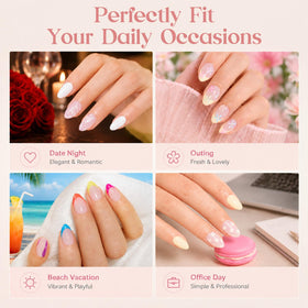 beetles nail tips in use on a hand