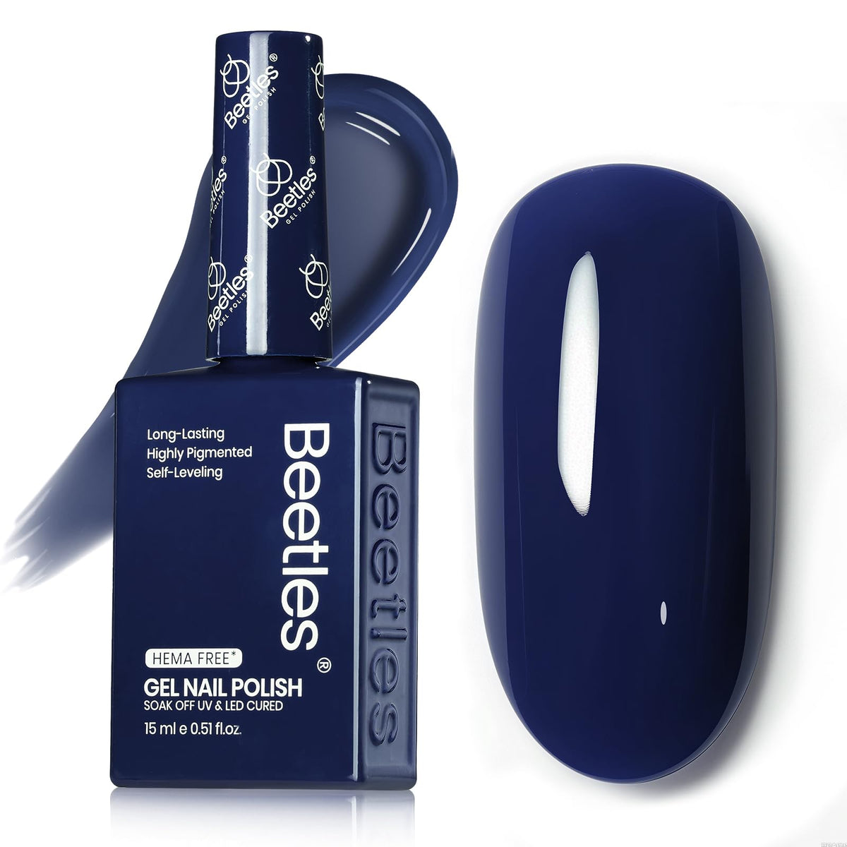 beetles Navy Blue Gel Polish with nail tools