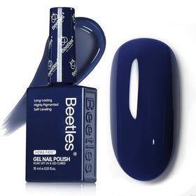 beetles Navy Blue Gel Polish with nail tools