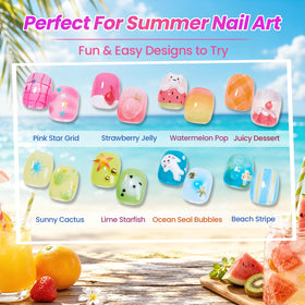 Beetles Neon Jelly Gel Nail Polish bottles with a UV/LED lamp