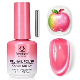 beetles Pink Cat Eye Gel Nail Polish 15ML front view