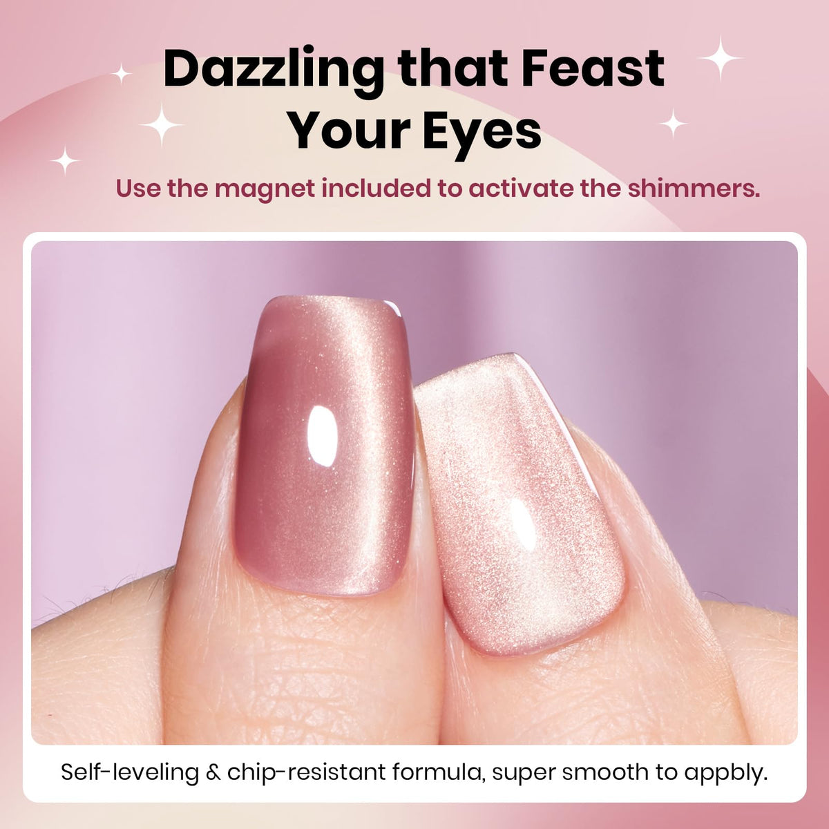 beetles Pink Cat Eye Gel Nail Polish 15ML lifestyle scene