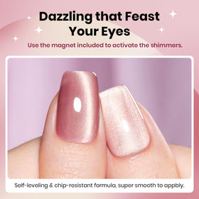 beetles Pink Cat Eye Gel Nail Polish 15ML lifestyle scene