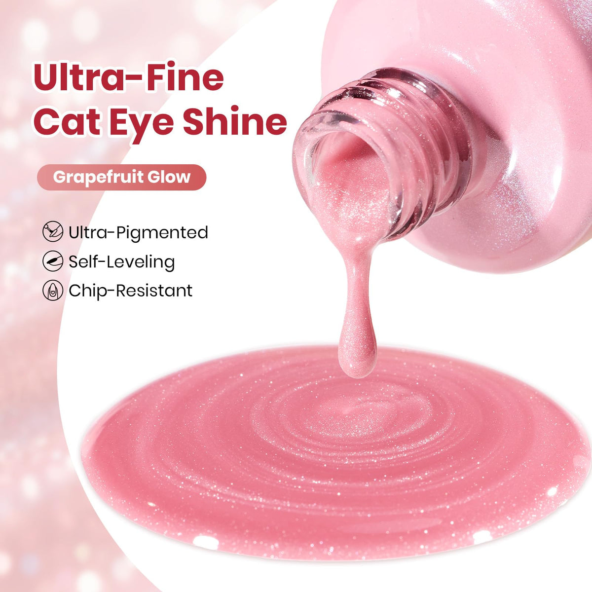 Beetles Pink Cat Eye Gel Nail Polish in a beauty gift set