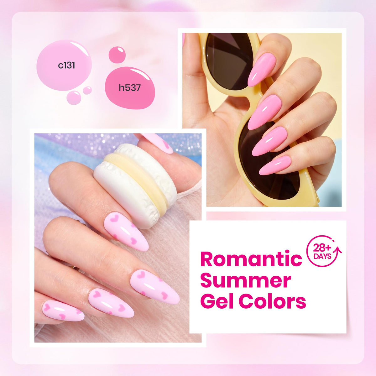 beetles Pink Gel Nail Polish Baby Pink shade bottle