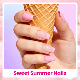 beetles Pink Gel Nail Polish Hot Pink shade bottle