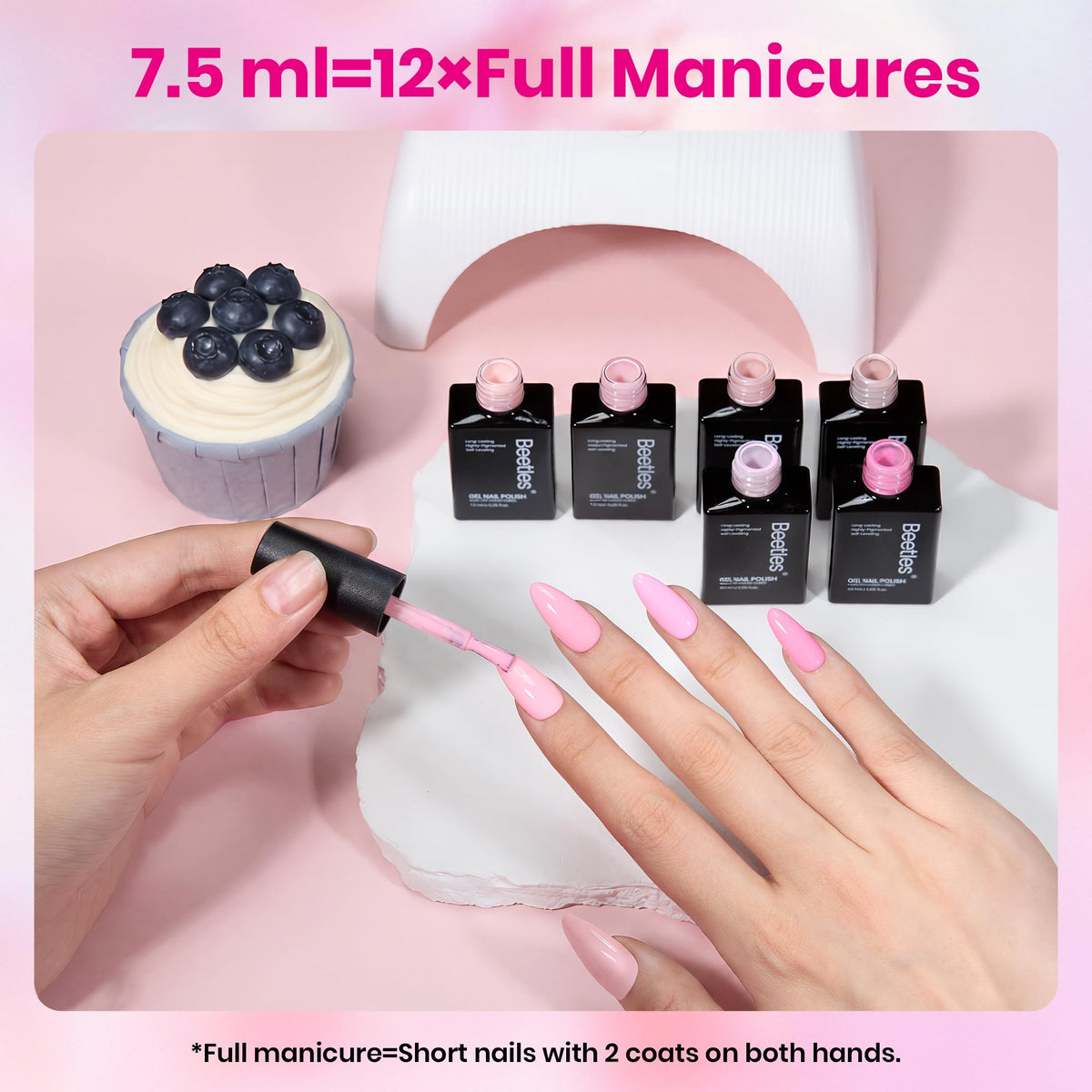 beetles Pink Gel Nail Polish Milky Blush Pink shade bottle