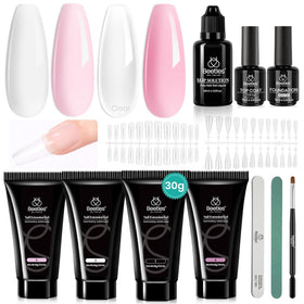 beetles Poly Nail Extension Gel Kit with 4 colours and accessories
