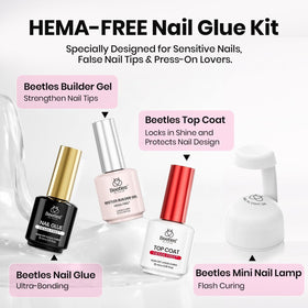 beetles portable nail lamp included in the nail tips glue kit