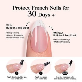 beetles press on nails applied on fingers