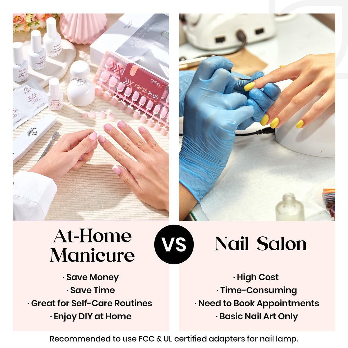 Beetles Press On Nails applied on hands
