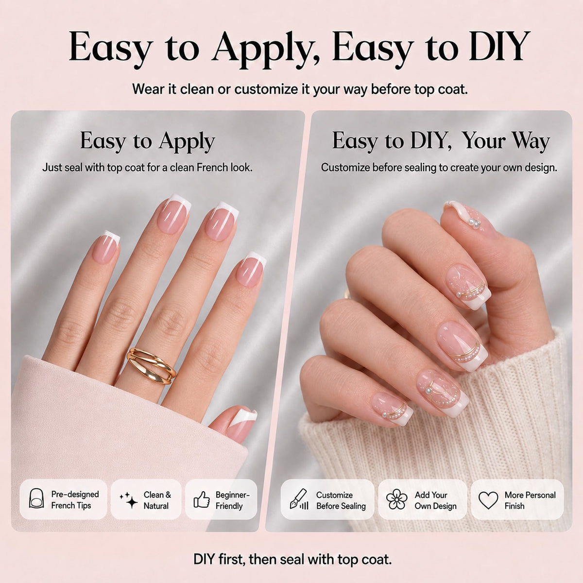 Beetles press on nails displayed in packaging