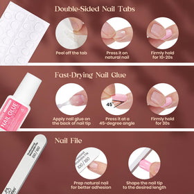 beetles Press On Nails Kit displayed with lifestyle background