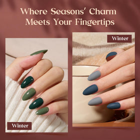 beetles Press On Nails Kit showcasing glitter and matte nails