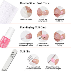 beetles Press On Nails Kit showcasing nail file and sticks