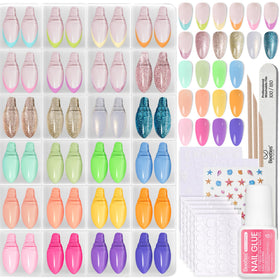 Beetles Press On Nails Kit with 720 pieces in various colours