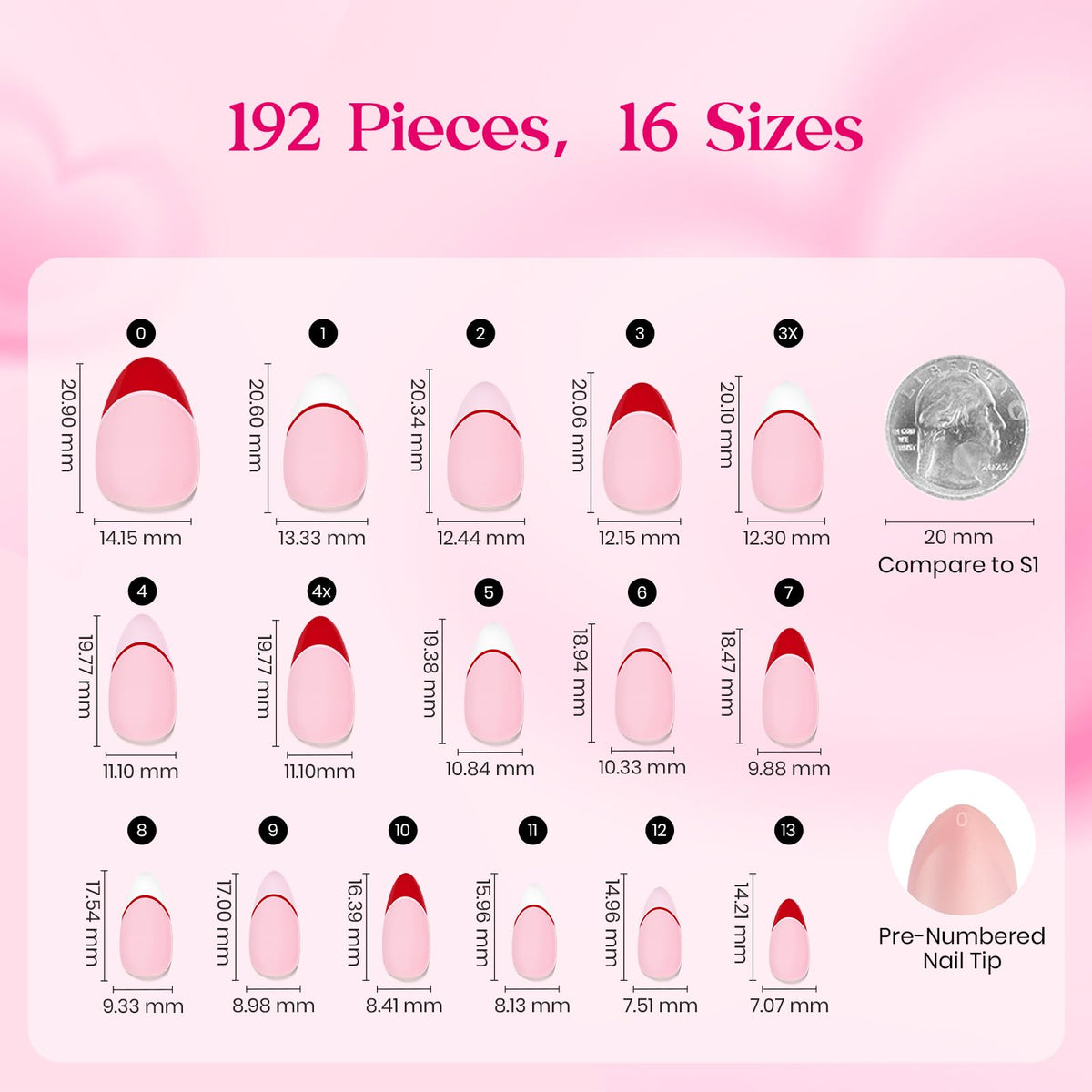 beetles Press On Nails Romantic Dream with nail art accessories