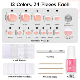 beetles Press On Toe Nails Kit applied on toes