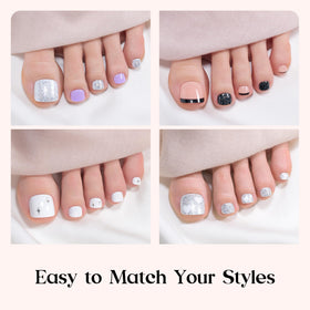 beetles Press On Toe Nails Kit in packaging