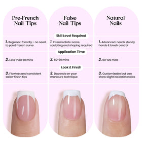 Beetles Purple French Tips Press On Nails showing different designs