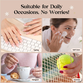 Beetles Red Press On Nails with nail file and wipes