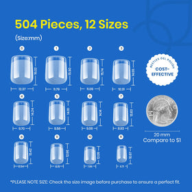beetles Short Square Nail Tips in packaging