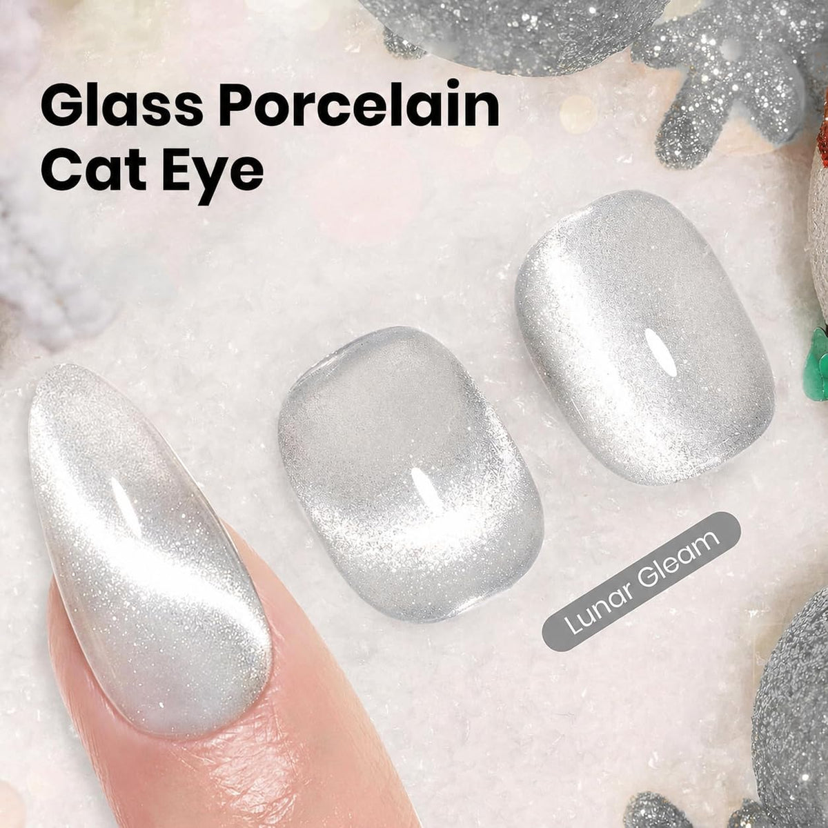 beetles Silver Cat Eye Gel Polish 15ML bottle side view