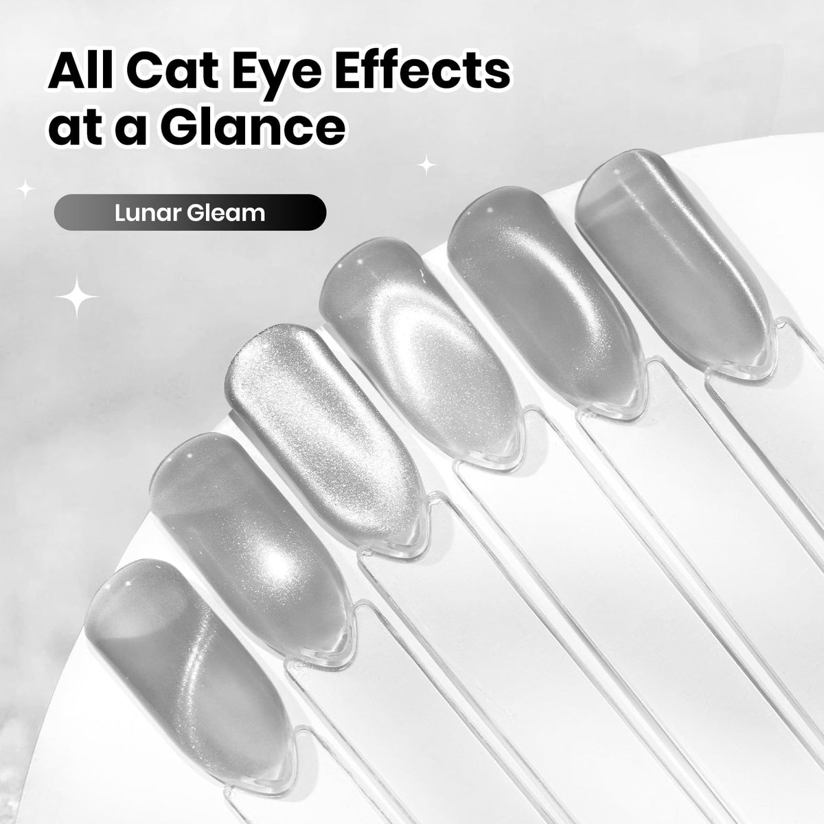 beetles Silver Cat Eye Gel Polish 15ML on nails