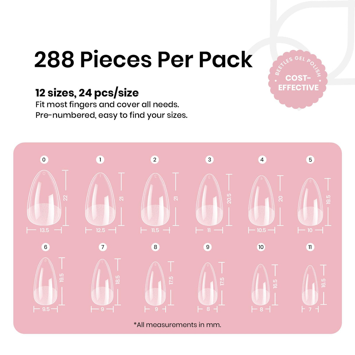 beetles Soft Gel Nail Tips displayed with nail glue